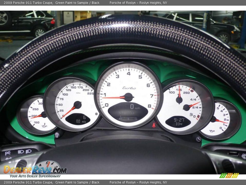 2009 Porsche 911 Turbo Coupe Green Paint to Sample / Black Photo #23