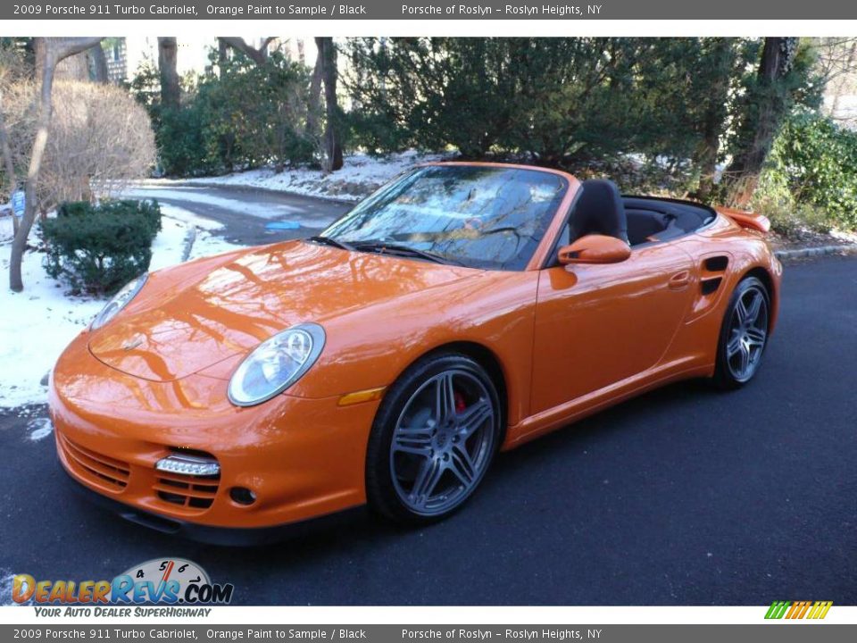2009 Porsche 911 Turbo Cabriolet Orange Paint to Sample / Black Photo #1
