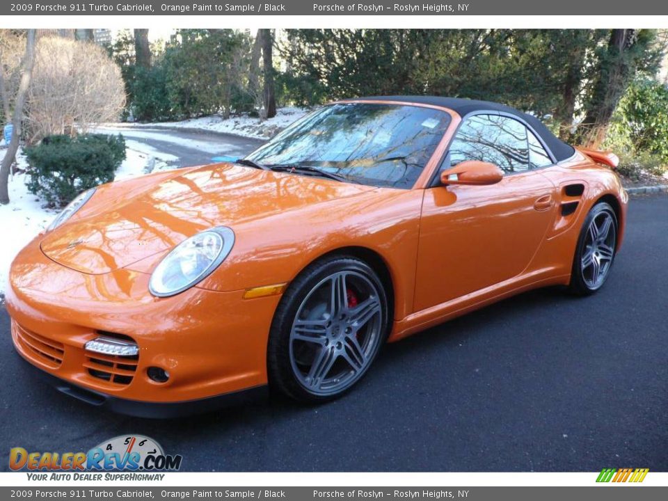 2009 Porsche 911 Turbo Cabriolet Orange Paint to Sample / Black Photo #2