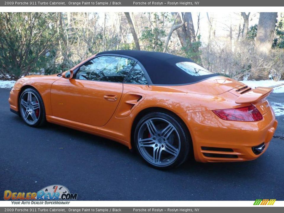2009 Porsche 911 Turbo Cabriolet Orange Paint to Sample / Black Photo #3