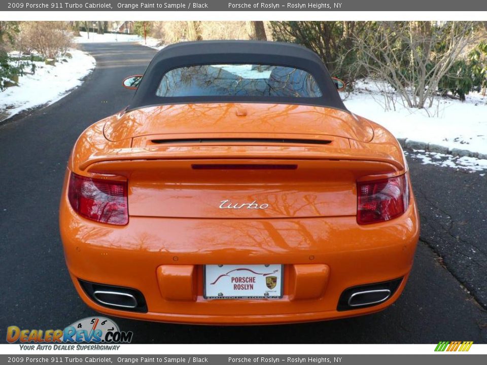 2009 Porsche 911 Turbo Cabriolet Orange Paint to Sample / Black Photo #4