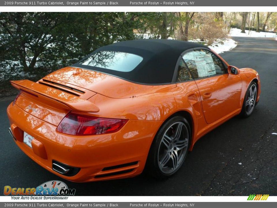 2009 Porsche 911 Turbo Cabriolet Orange Paint to Sample / Black Photo #5