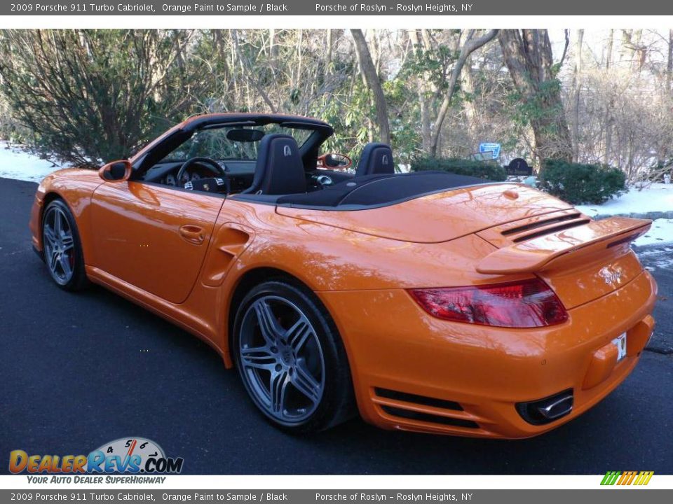 2009 Porsche 911 Turbo Cabriolet Orange Paint to Sample / Black Photo #9
