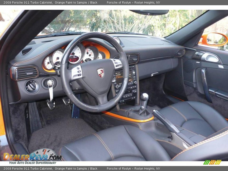 2009 Porsche 911 Turbo Cabriolet Orange Paint to Sample / Black Photo #11
