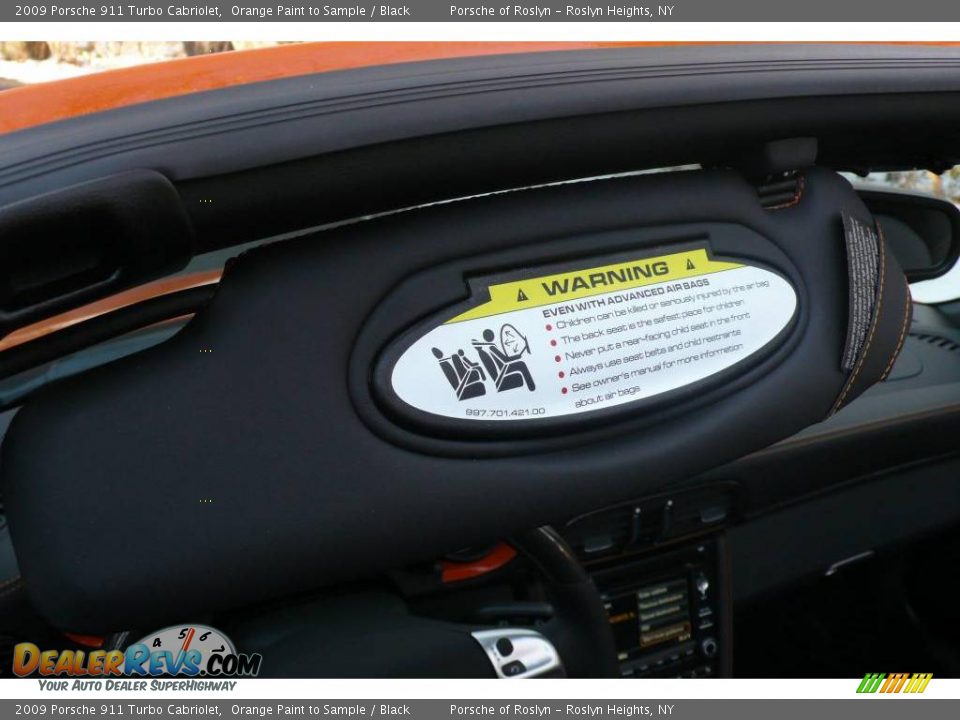 2009 Porsche 911 Turbo Cabriolet Orange Paint to Sample / Black Photo #24