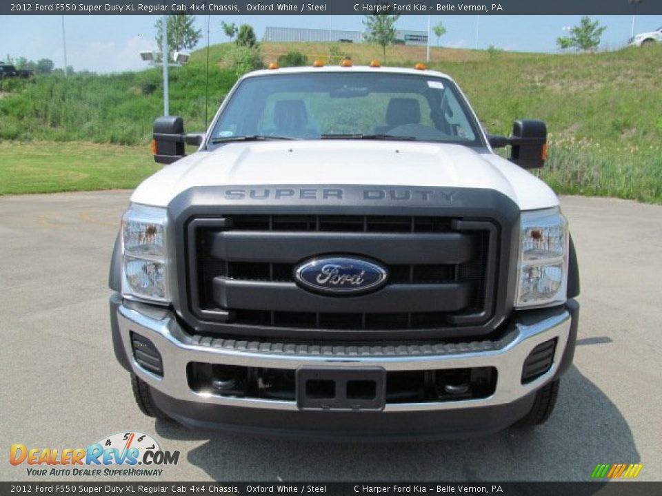 2012 Ford F550 Super Duty XL Regular Cab 4x4 Chassis Oxford White / Steel Photo #7