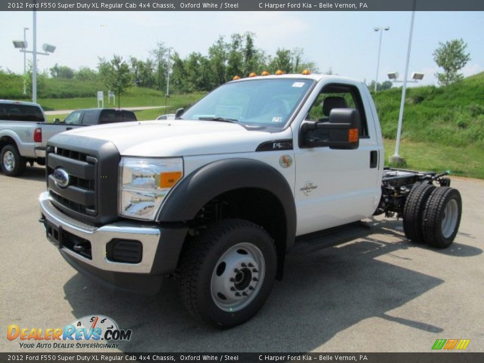 2012 Ford F550 Super Duty XL Regular Cab 4x4 Chassis Oxford White / Steel Photo #8