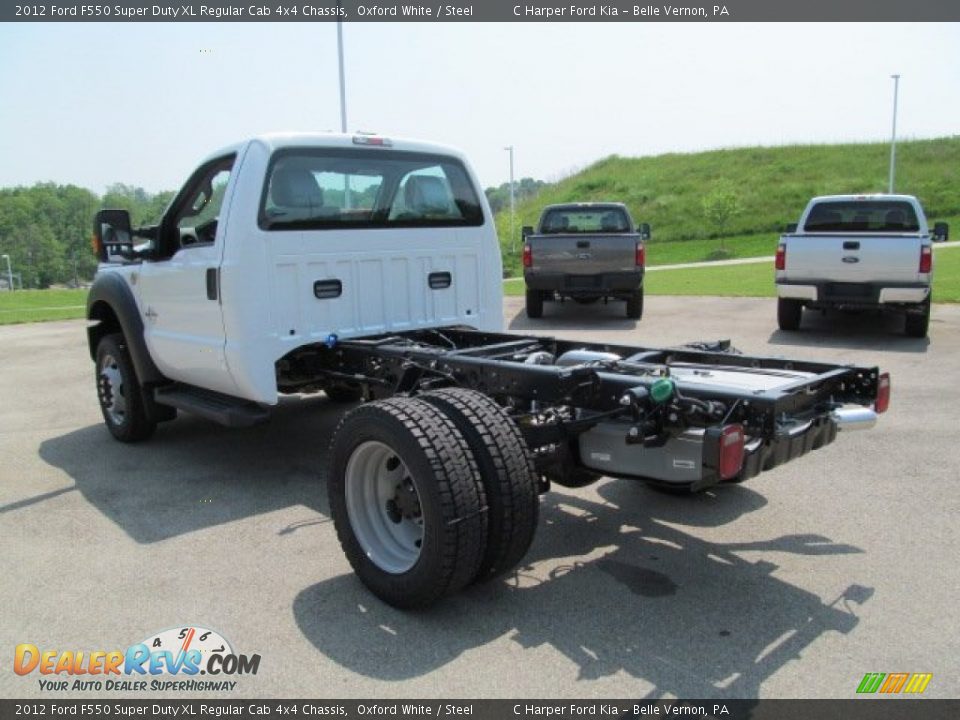 2012 Ford F550 Super Duty XL Regular Cab 4x4 Chassis Oxford White / Steel Photo #10