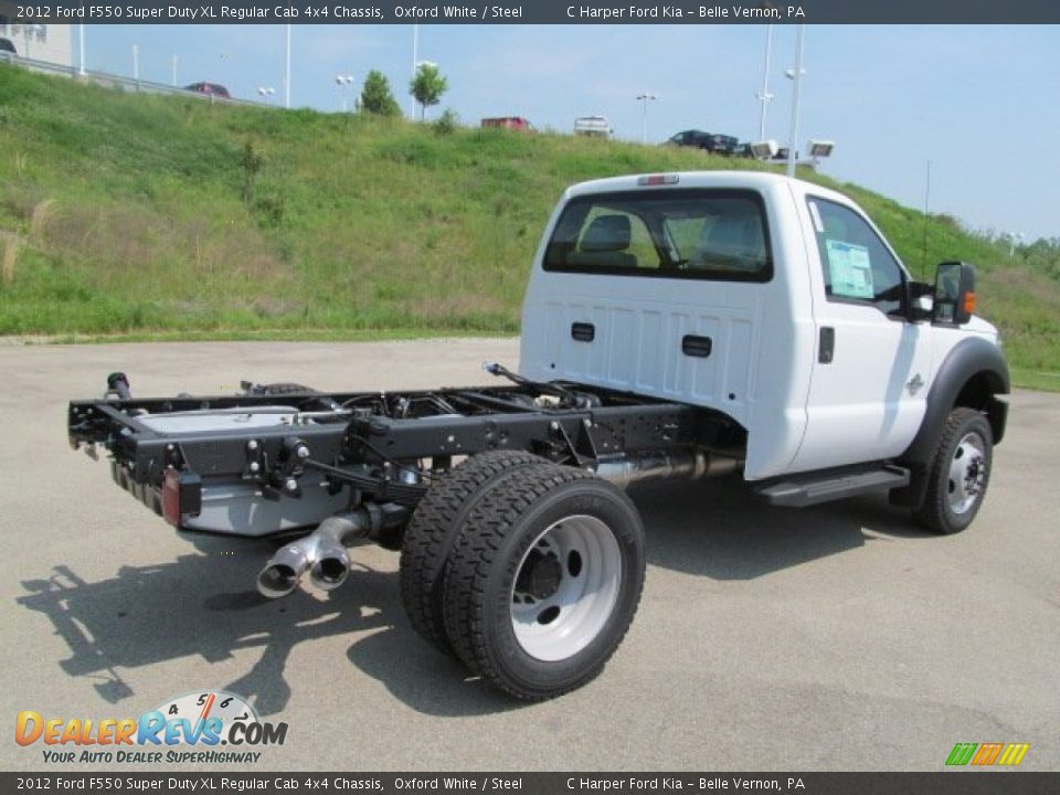 2012 Ford F550 Super Duty XL Regular Cab 4x4 Chassis Oxford White / Steel Photo #12