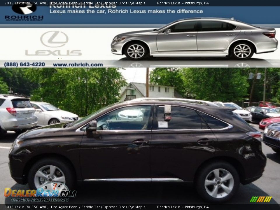 2013 Lexus RX 350 AWD Fire Agate Pearl / Saddle Tan/Espresso Birds Eye Maple Photo #1