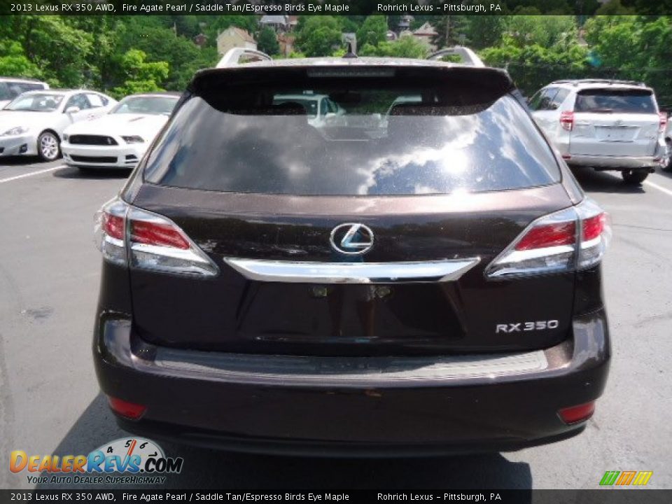 2013 Lexus RX 350 AWD Fire Agate Pearl / Saddle Tan/Espresso Birds Eye Maple Photo #3