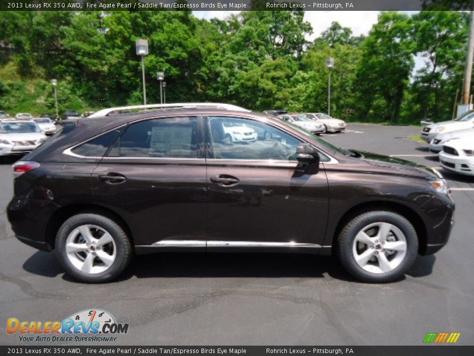 2013 Lexus RX 350 AWD Fire Agate Pearl / Saddle Tan/Espresso Birds Eye Maple Photo #5