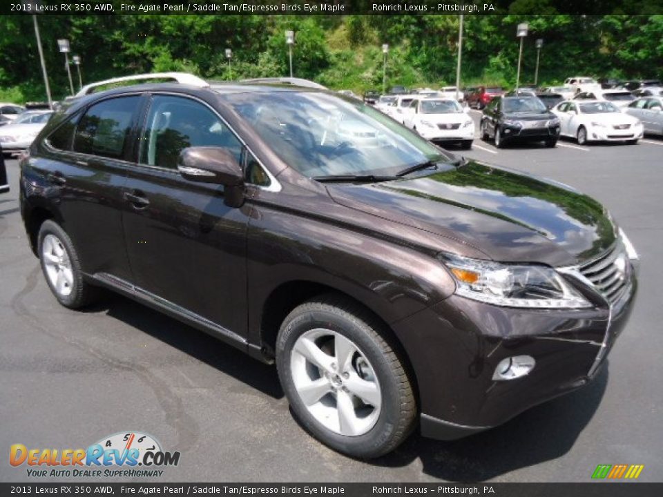 2013 Lexus RX 350 AWD Fire Agate Pearl / Saddle Tan/Espresso Birds Eye Maple Photo #6