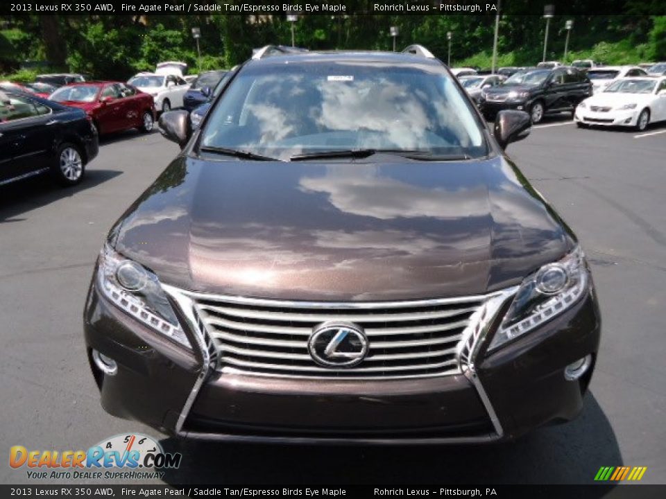 2013 Lexus RX 350 AWD Fire Agate Pearl / Saddle Tan/Espresso Birds Eye Maple Photo #7