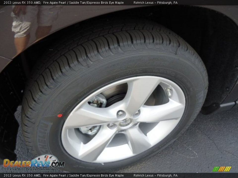 2013 Lexus RX 350 AWD Fire Agate Pearl / Saddle Tan/Espresso Birds Eye Maple Photo #9