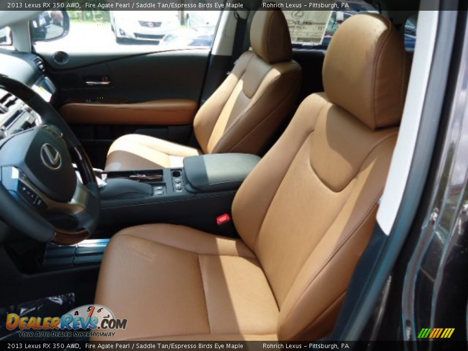 2013 Lexus RX 350 AWD Fire Agate Pearl / Saddle Tan/Espresso Birds Eye Maple Photo #10