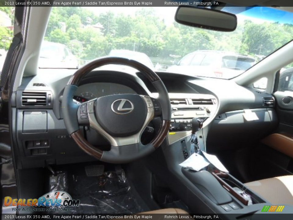 2013 Lexus RX 350 AWD Fire Agate Pearl / Saddle Tan/Espresso Birds Eye Maple Photo #12