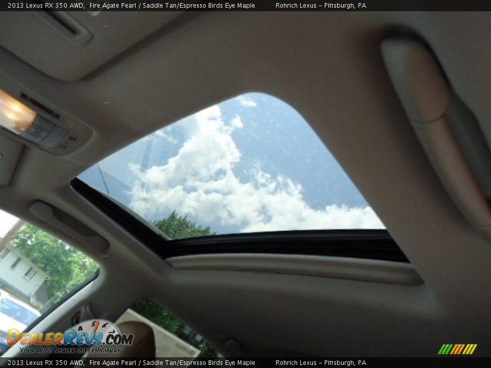 2013 Lexus RX 350 AWD Fire Agate Pearl / Saddle Tan/Espresso Birds Eye Maple Photo #16
