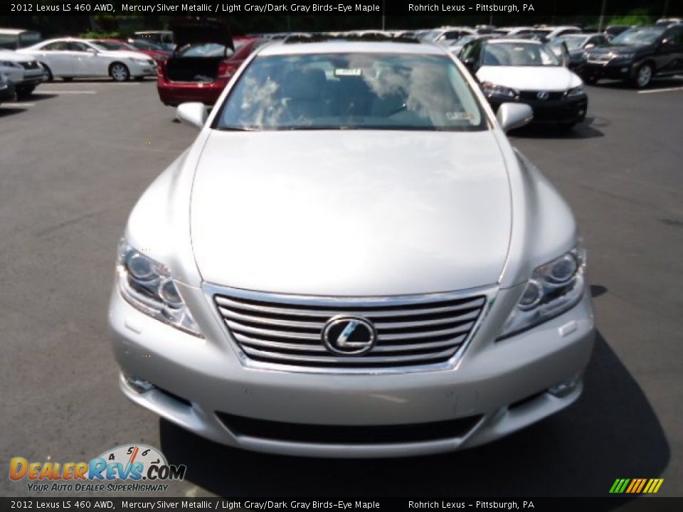 2012 Lexus LS 460 AWD Mercury Silver Metallic / Light Gray/Dark Gray Birds-Eye Maple Photo #7