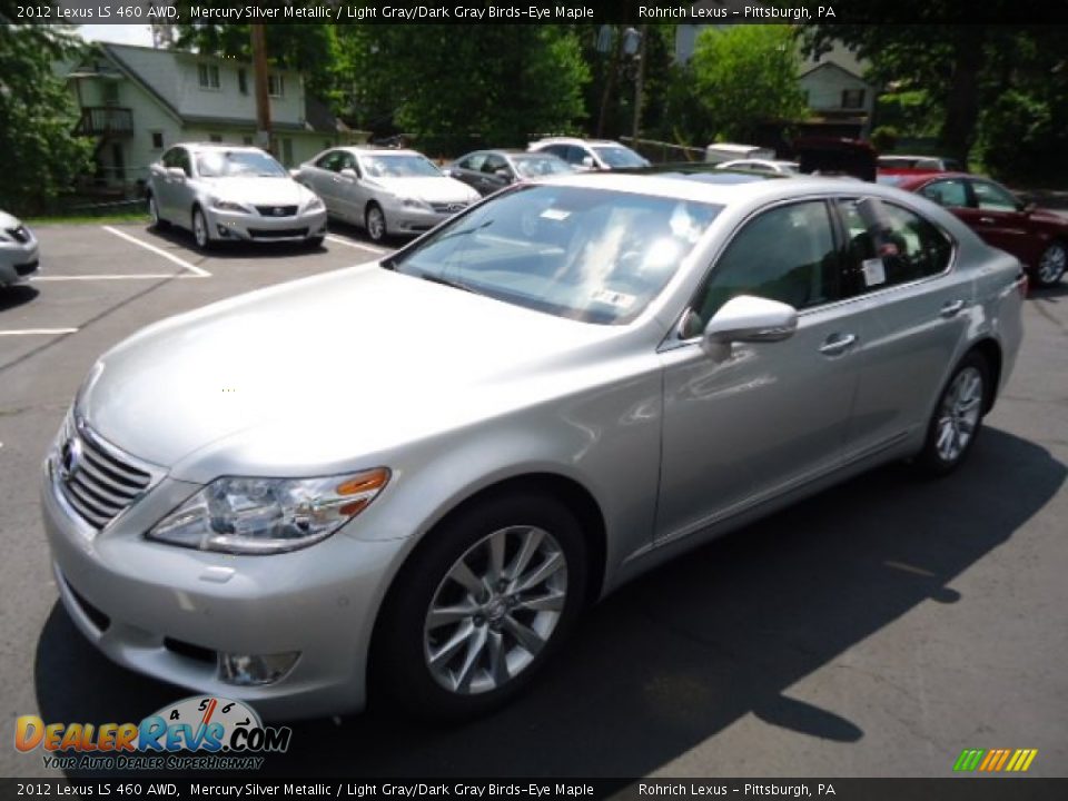 2012 Lexus LS 460 AWD Mercury Silver Metallic / Light Gray/Dark Gray Birds-Eye Maple Photo #8