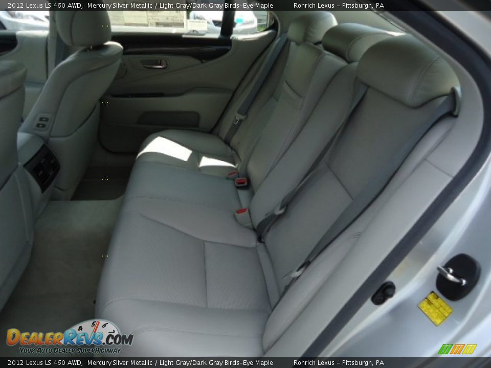2012 Lexus LS 460 AWD Mercury Silver Metallic / Light Gray/Dark Gray Birds-Eye Maple Photo #11