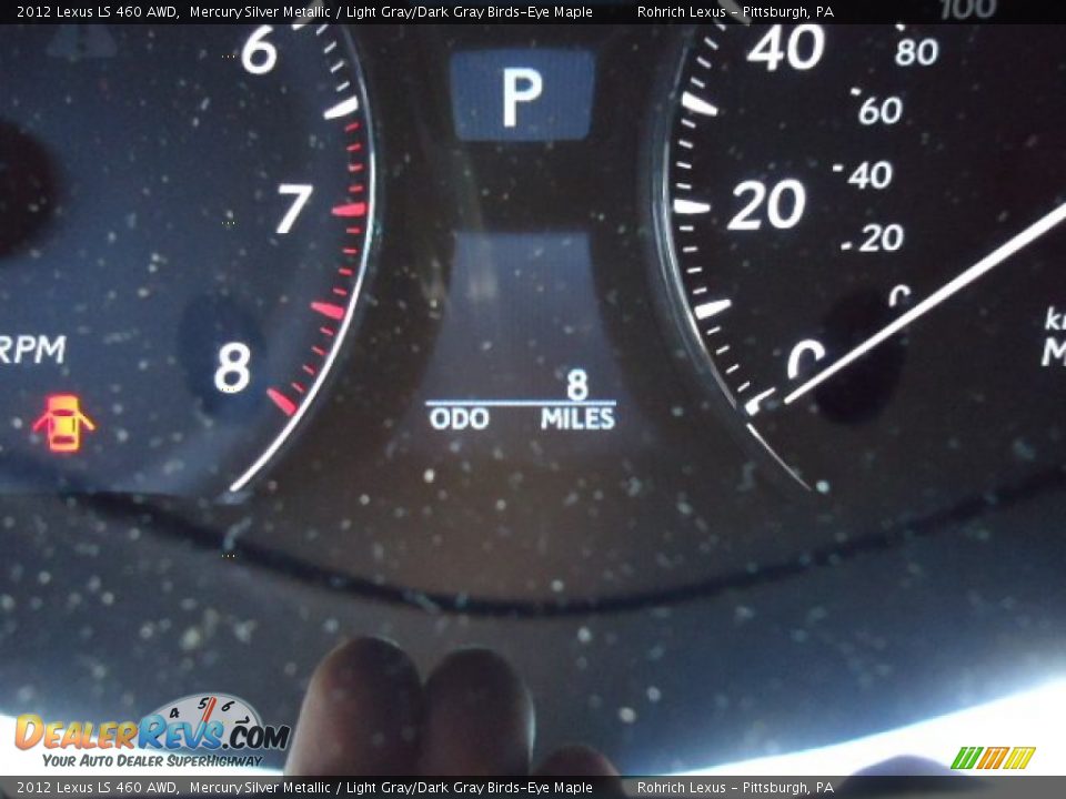 2012 Lexus LS 460 AWD Mercury Silver Metallic / Light Gray/Dark Gray Birds-Eye Maple Photo #20
