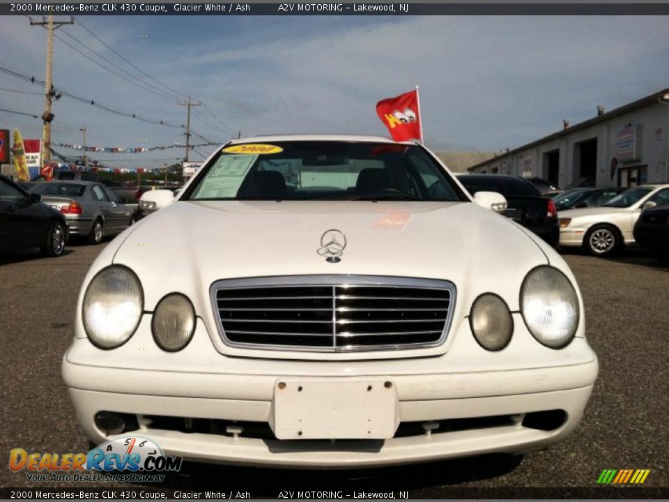 2000 Mercedes-Benz CLK 430 Coupe Glacier White / Ash Photo #23
