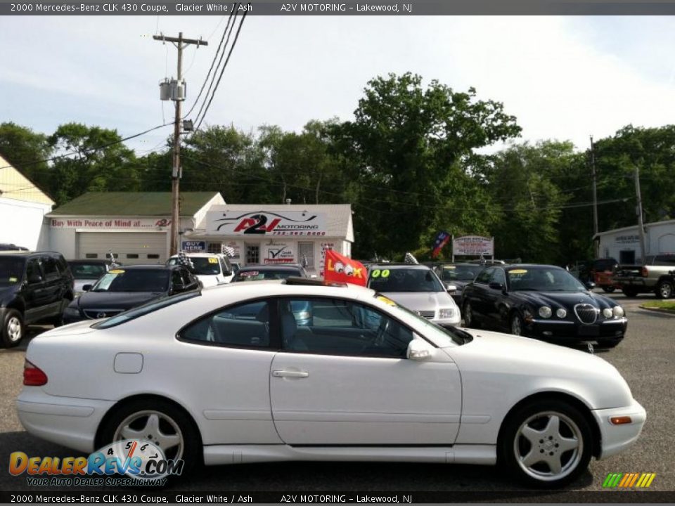 2000 Mercedes-Benz CLK 430 Coupe Glacier White / Ash Photo #29
