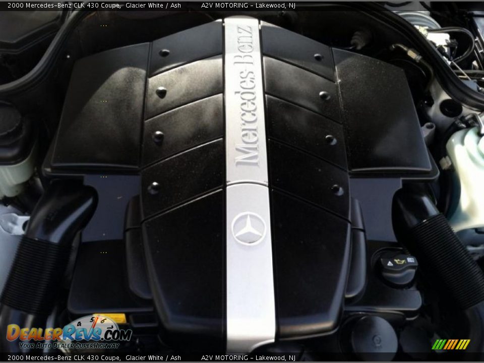 2000 Mercedes-Benz CLK 430 Coupe Glacier White / Ash Photo #34