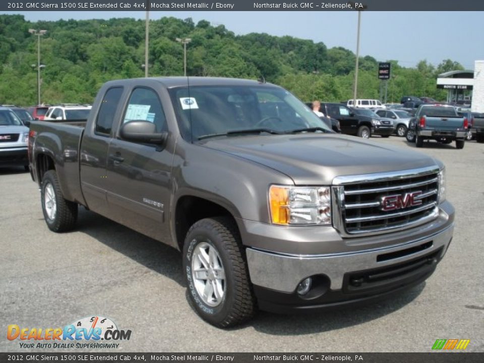 2012 GMC Sierra 1500 SLE Extended Cab 4x4 Mocha Steel Metallic / Ebony Photo #4