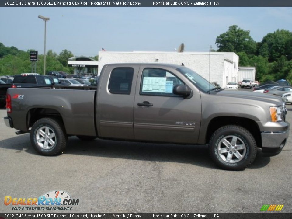 2012 GMC Sierra 1500 SLE Extended Cab 4x4 Mocha Steel Metallic / Ebony Photo #5