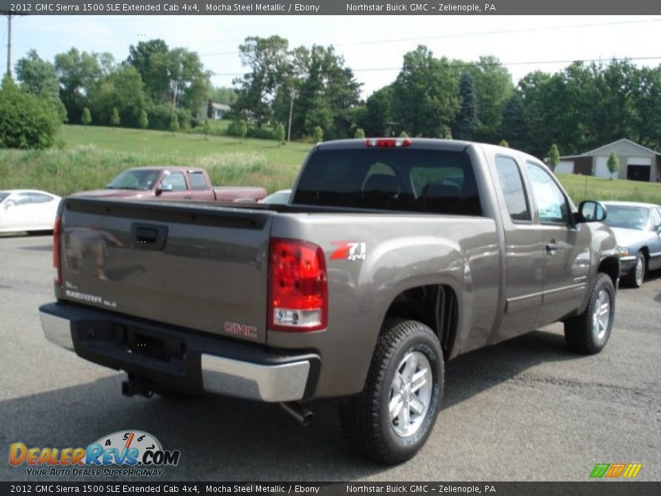 2012 GMC Sierra 1500 SLE Extended Cab 4x4 Mocha Steel Metallic / Ebony Photo #6