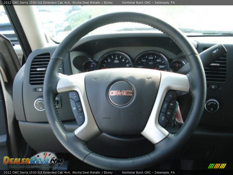 2012 GMC Sierra 1500 SLE Extended Cab 4x4 Mocha Steel Metallic / Ebony Photo #18