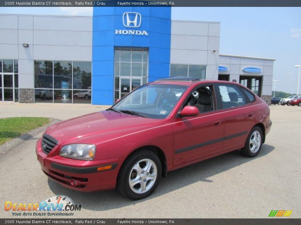 2005 Hyundai Elantra GT Hatchback Rally Red / Gray Photo #1