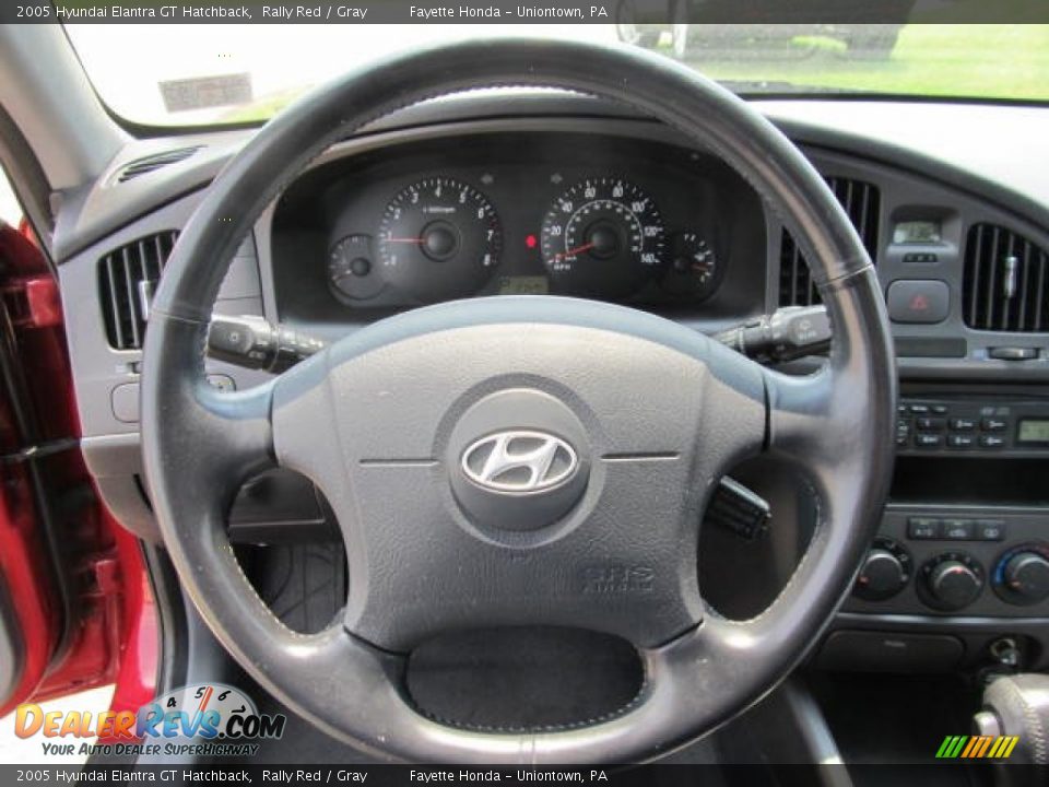 2005 Hyundai Elantra GT Hatchback Rally Red / Gray Photo #11