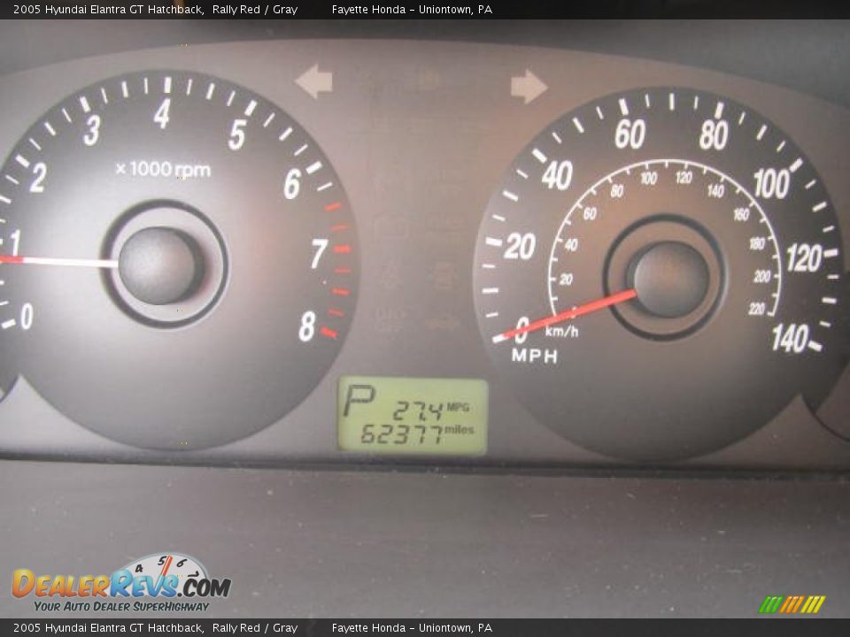 2005 Hyundai Elantra GT Hatchback Rally Red / Gray Photo #20