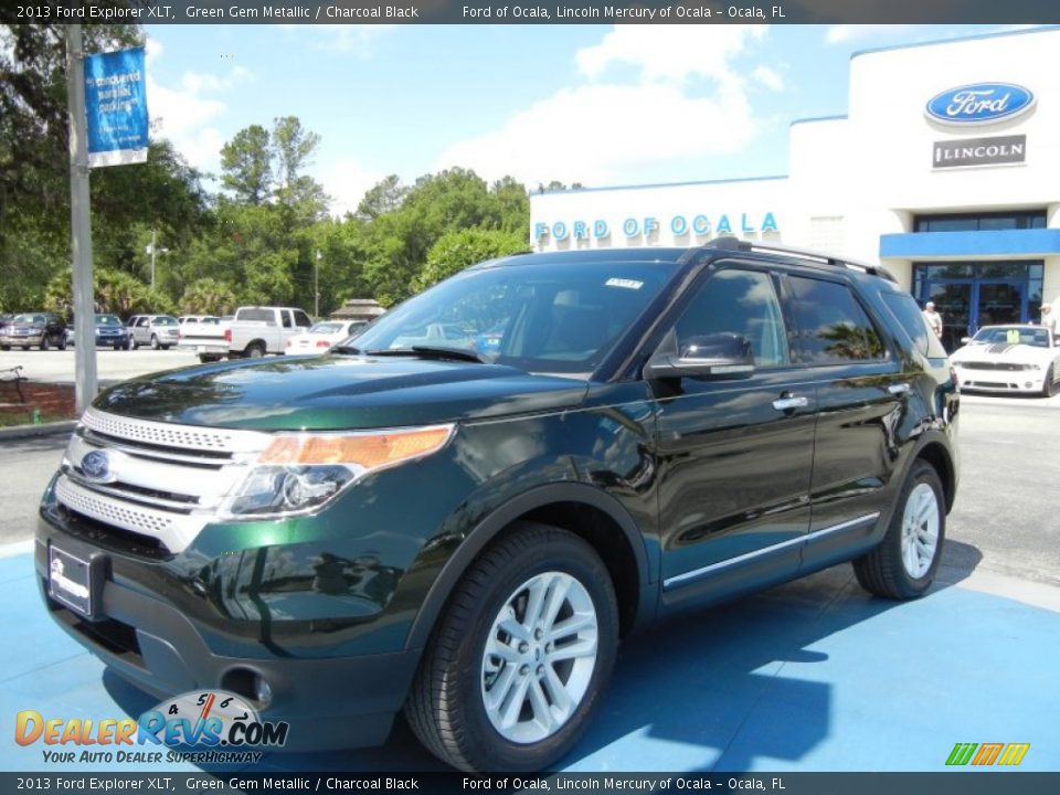 2013 Ford Explorer XLT Green Gem Metallic / Charcoal Black Photo #1