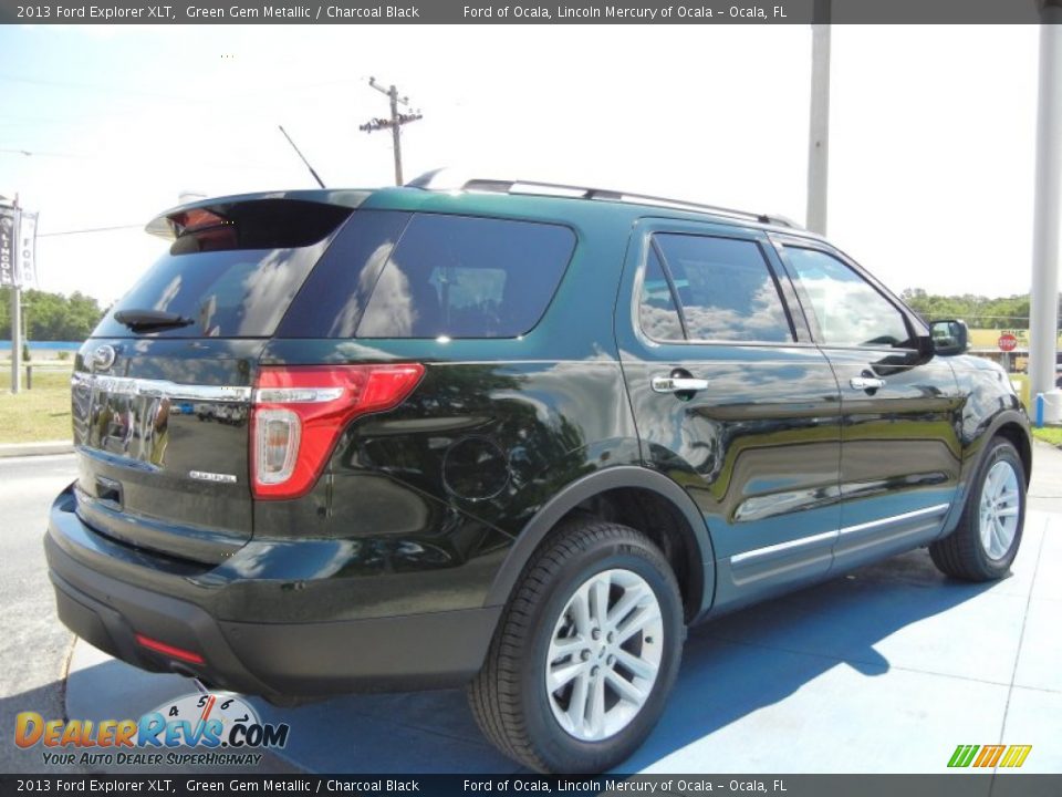 2013 Ford Explorer XLT Green Gem Metallic / Charcoal Black Photo #3