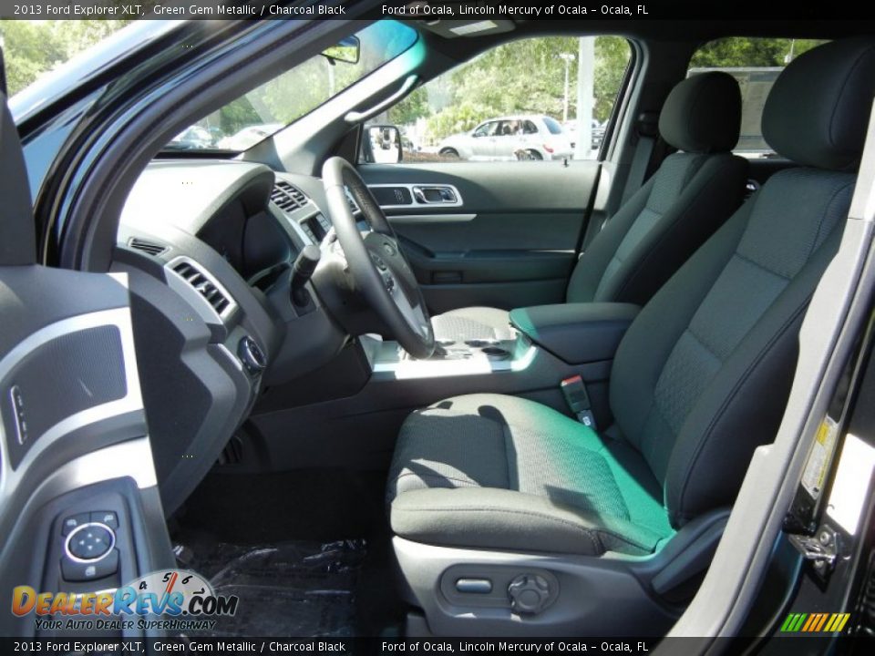 2013 Ford Explorer XLT Green Gem Metallic / Charcoal Black Photo #5