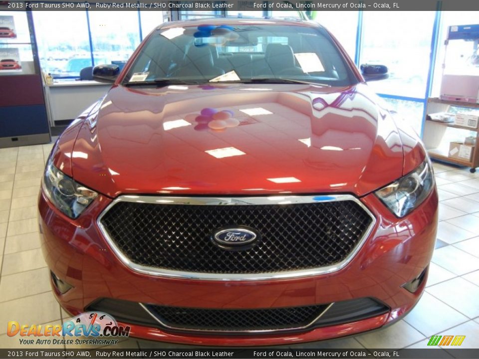 2013 Ford Taurus SHO AWD Ruby Red Metallic / SHO Charcoal Black Leather Photo #2