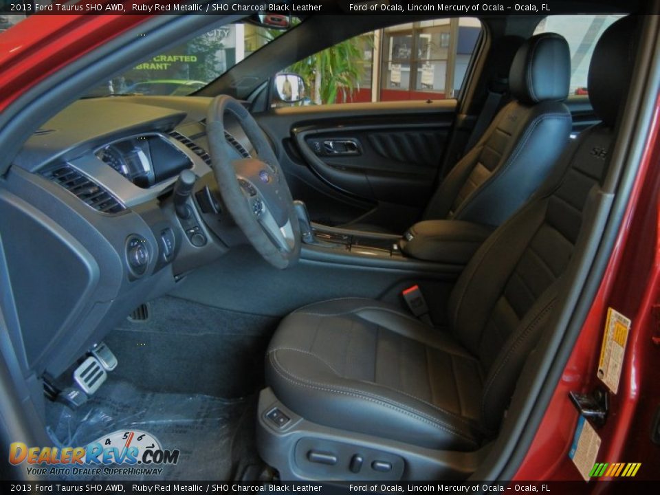 2013 Ford Taurus SHO AWD Ruby Red Metallic / SHO Charcoal Black Leather Photo #7