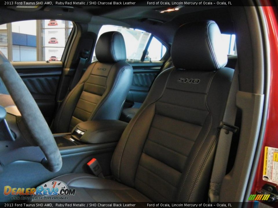 2013 Ford Taurus SHO AWD Ruby Red Metallic / SHO Charcoal Black Leather Photo #8