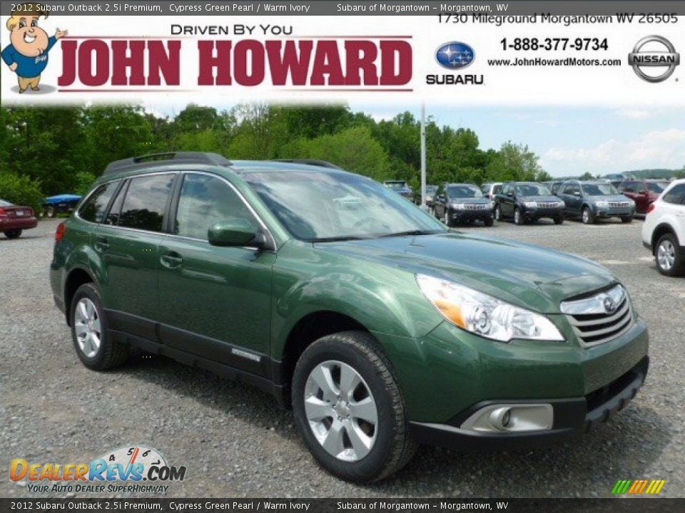 2012 Subaru Outback 2.5i Premium Cypress Green Pearl / Warm Ivory Photo #1