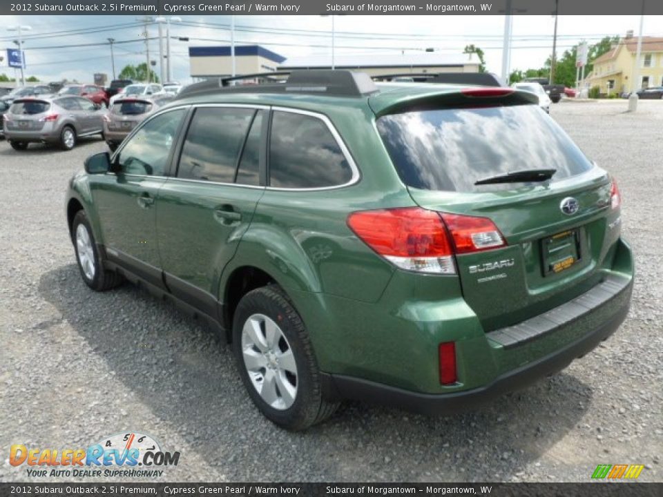 2012 Subaru Outback 2.5i Premium Cypress Green Pearl / Warm Ivory Photo #5