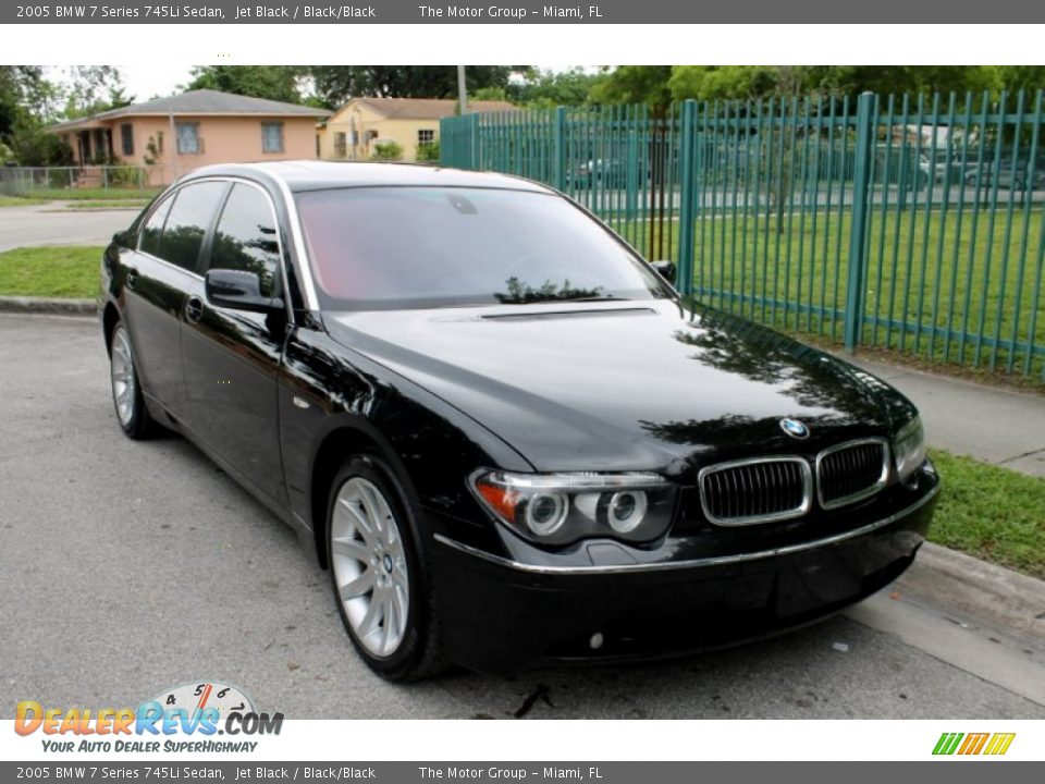 2005 BMW 7 Series 745Li Sedan Jet Black / Black/Black Photo #2