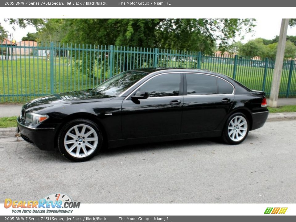 2005 BMW 7 Series 745Li Sedan Jet Black / Black/Black Photo #3