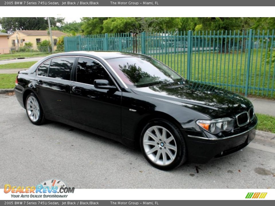 2005 BMW 7 Series 745Li Sedan Jet Black / Black/Black Photo #4