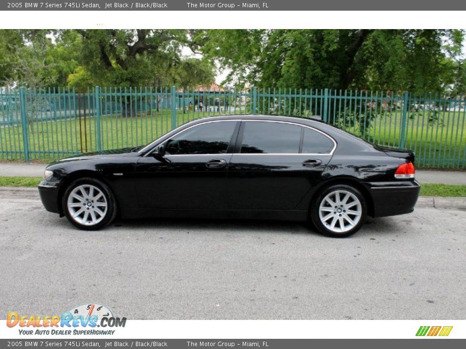 2005 BMW 7 Series 745Li Sedan Jet Black / Black/Black Photo #5