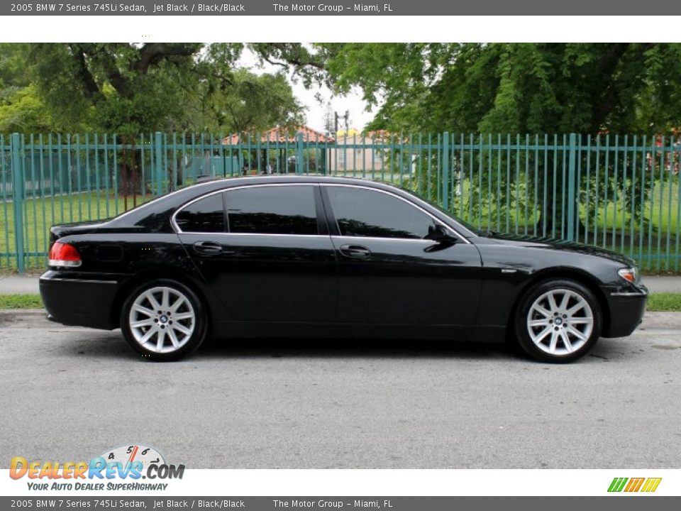 2005 BMW 7 Series 745Li Sedan Jet Black / Black/Black Photo #6