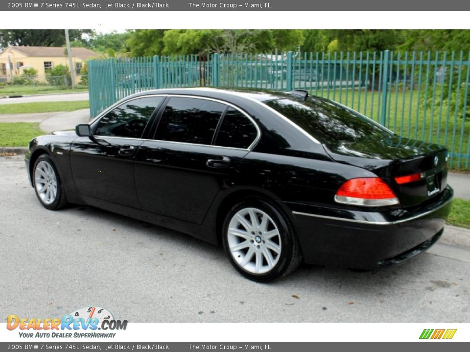 2005 BMW 7 Series 745Li Sedan Jet Black / Black/Black Photo #7